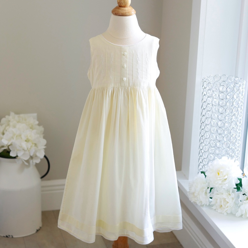 Strasburg Dress Yellow Cotton Sundress Spring Summer Beach Portrait